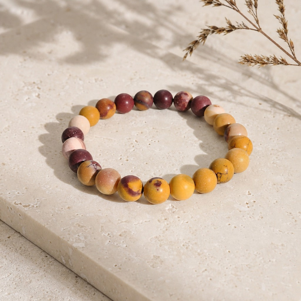 Mookaite Jasper Bead Bracelet