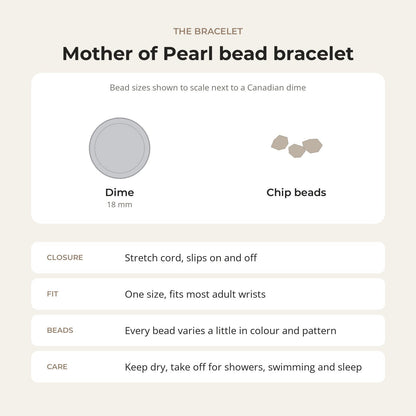 Mother of Pearl Chip Bracelet