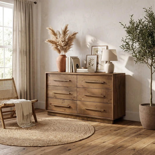 Nevis 6 Drawer Dresser Dark Driftwood