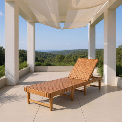 Brisa Outdoor Chaise Lounger - Brown