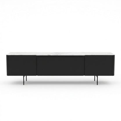 Olomouc Black and Marble Media Console