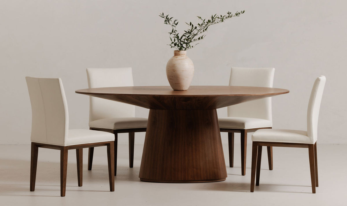 Orla Oval Dining Table Walnut Brown