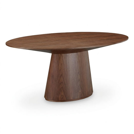 Orla Oval Dining Table Walnut Brown