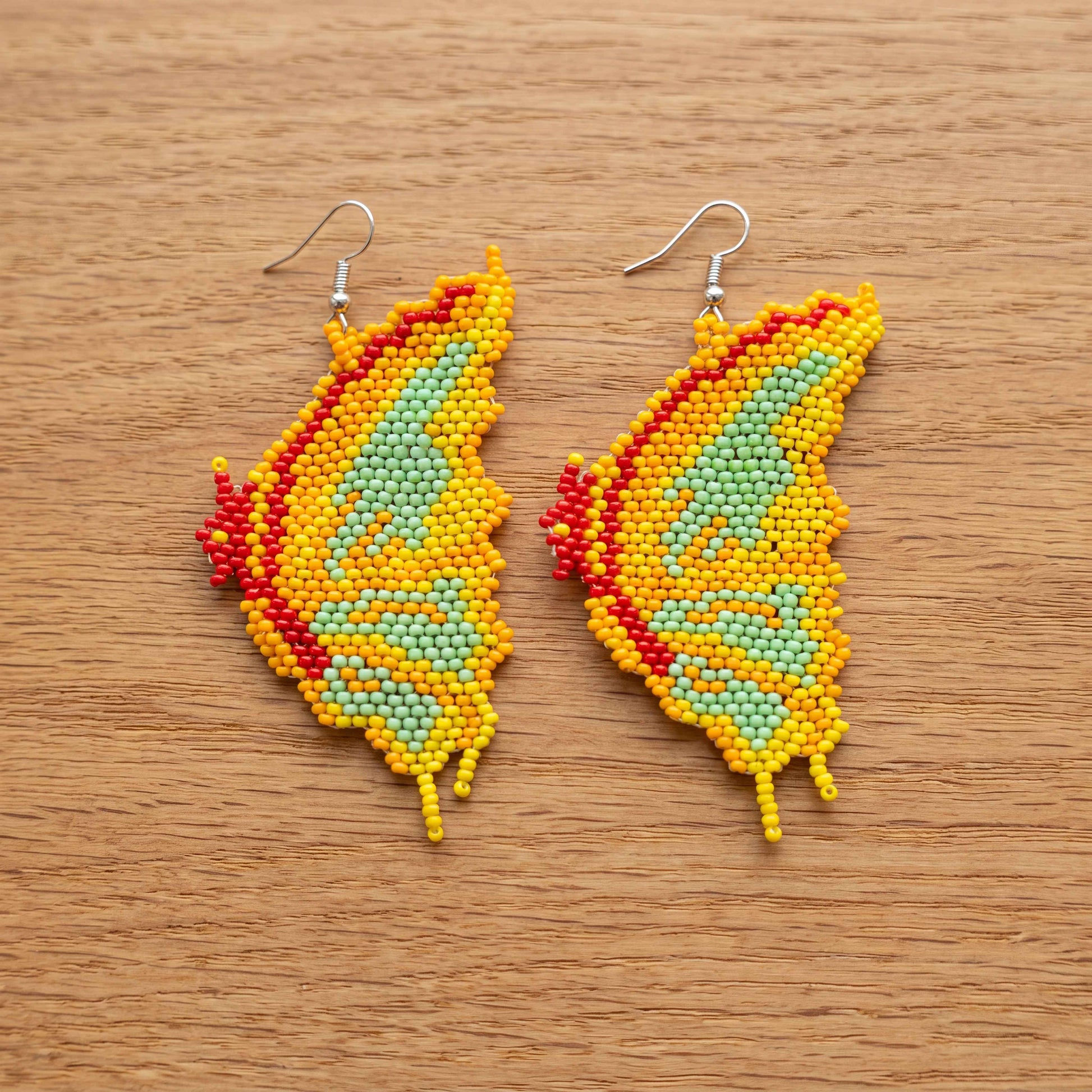 Beaded Butterfly Earrings — Harvest Colourways