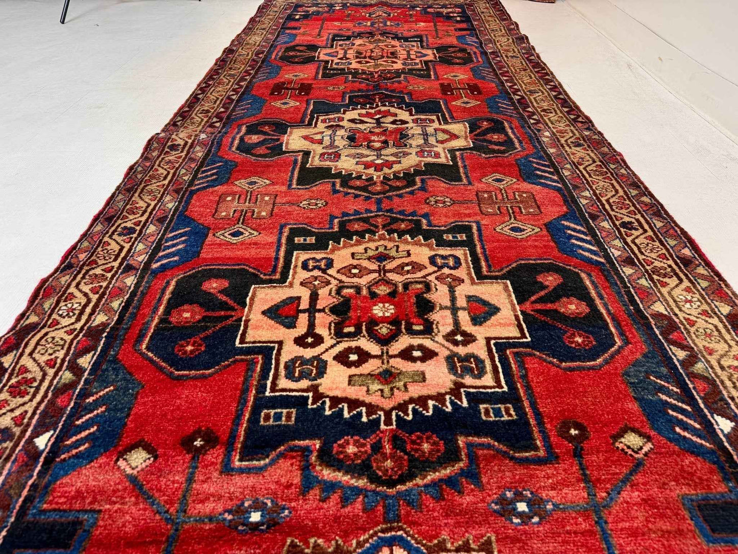 Persian Hamadan Runner Rug | 3' 6” x 9' 8"