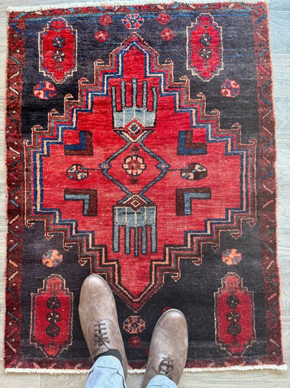 ペルシャ ハマダン産ラグ | 79cm x 107cm