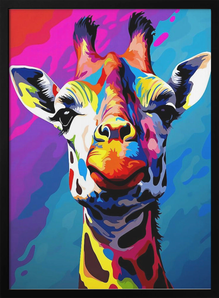 Wandbild Giraffe Pop Art