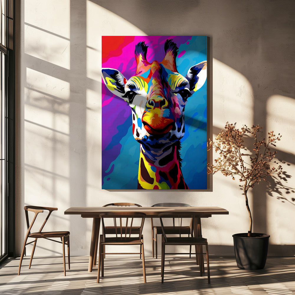 Wandbild Giraffe Pop Art