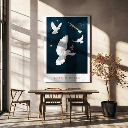 Wall art Love &  Peace Canvas Print