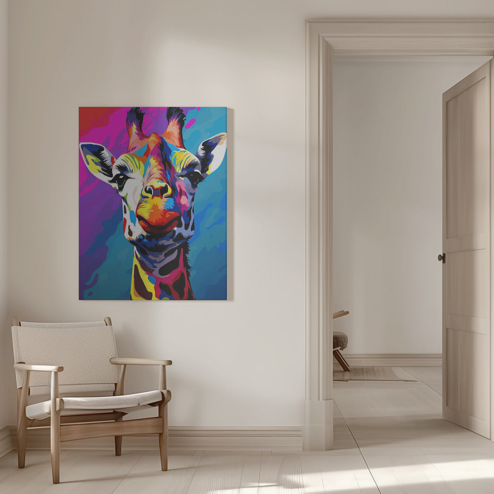 Wandbild Giraffe Pop Art