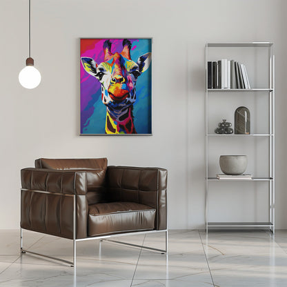 Wandbild Giraffe Pop Art