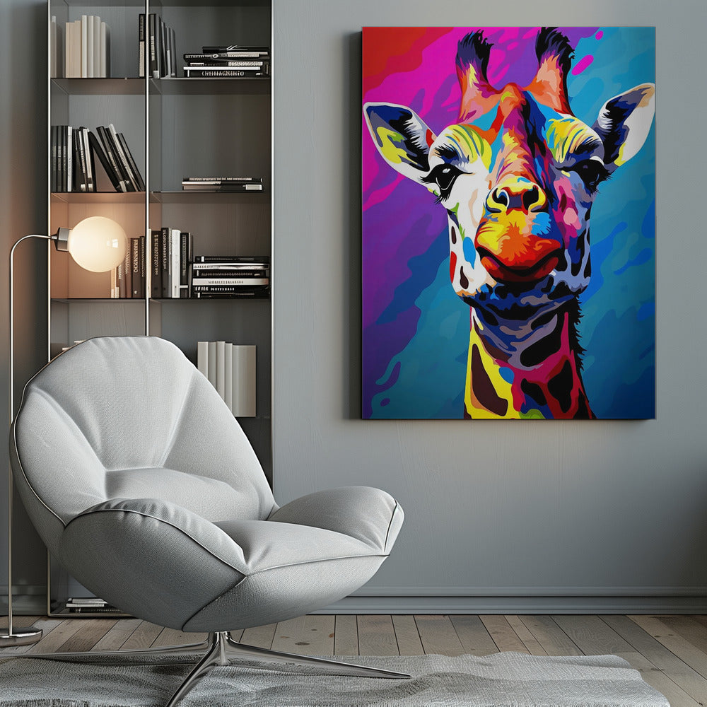Wandbild Giraffe Pop Art