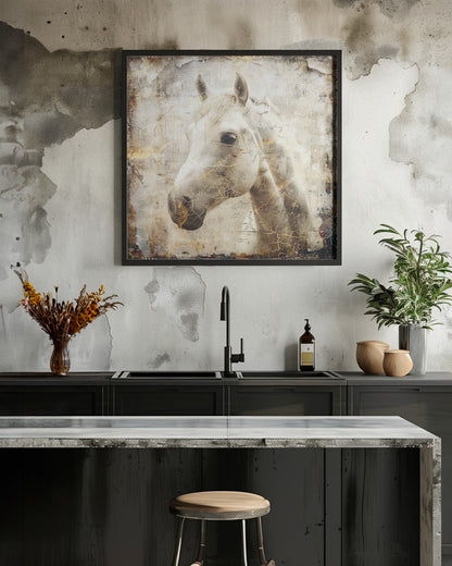 Wall art Horse Vintage Art Illustration 02