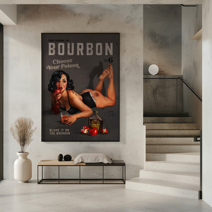 Wall art Babes of Bourbon Vol 6 Choose Your Poison Sexy Pinup