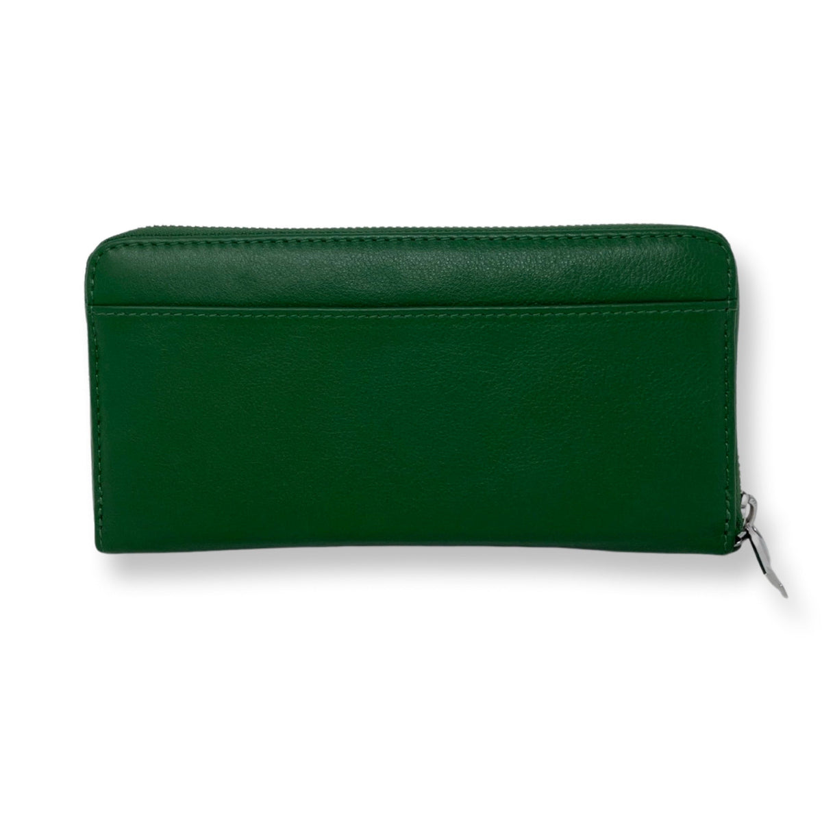 Petit portefeuille en cuir vert - Carla