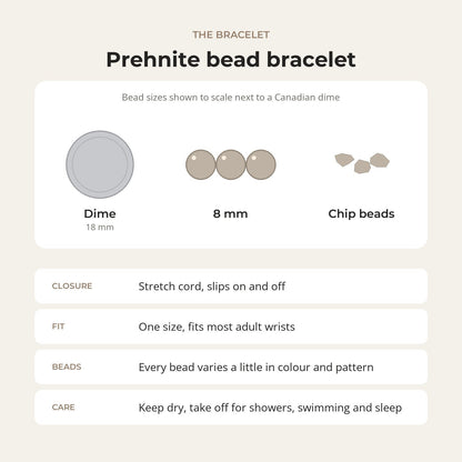 Prehnite Bead Bracelet