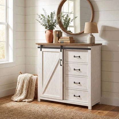 Preston 4 Drawer Chest with 1 Door
