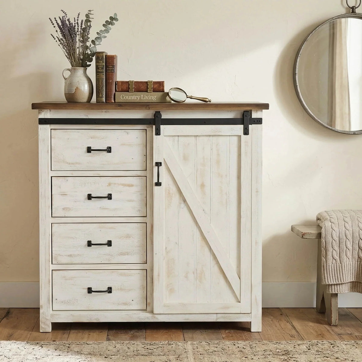 Preston 4 Drawer Chest with 1 Door