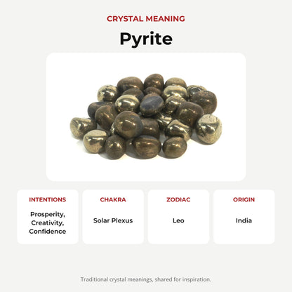Pyrite Iron Matrix Tumbled Stones - India