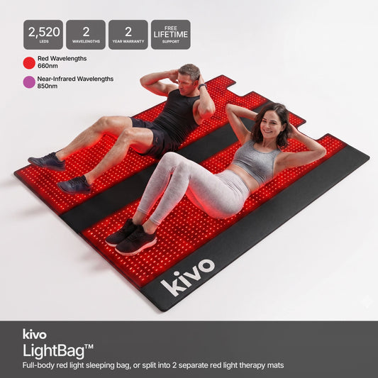 Kivo LightBag™ - Red Light Sleeping Bag + 2 Mat System
