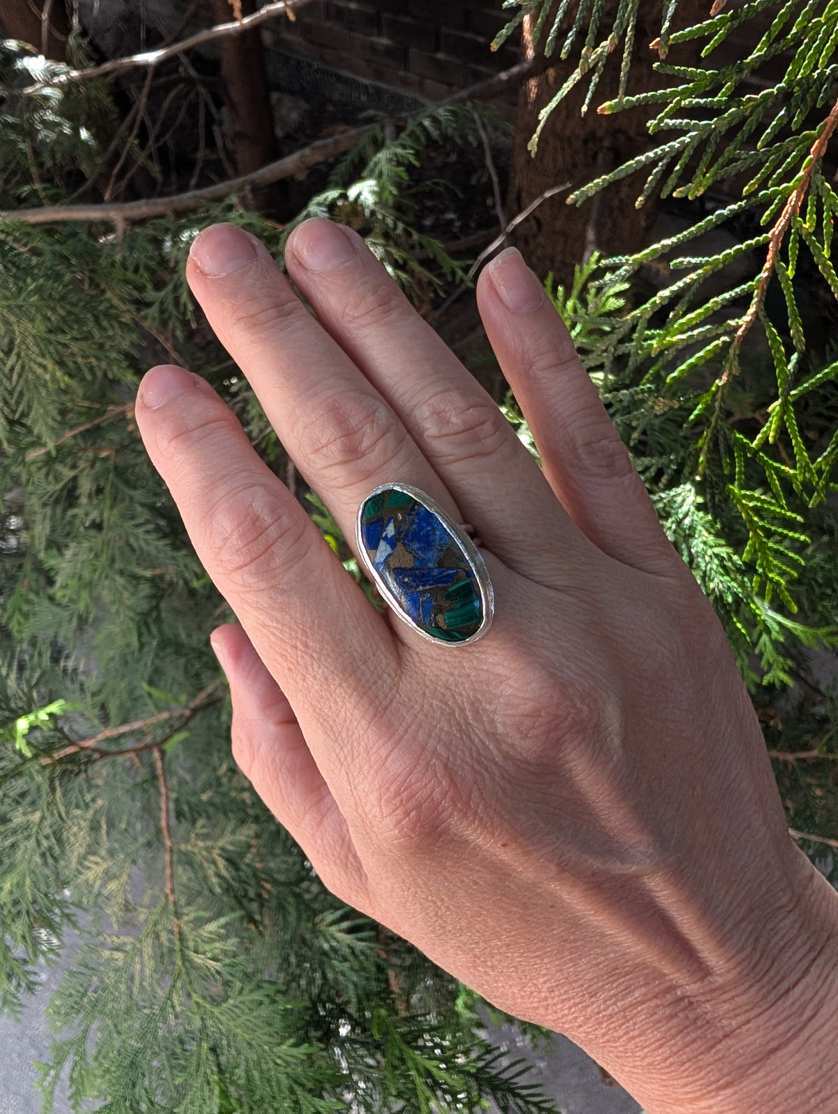 Tectonic Ring | One of a Kind | Argentium Silver | Size 7