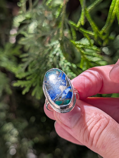 Tectonic Ring | One of a Kind | Argentium Silver | Size 7