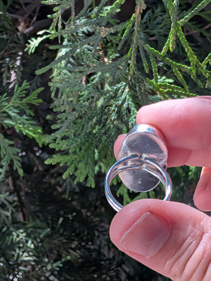 Tectonic Ring | One of a Kind | Argentium Silver | Size 7