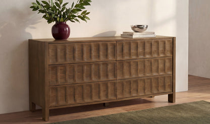 Ronan 6 Drawer Dresser Brown