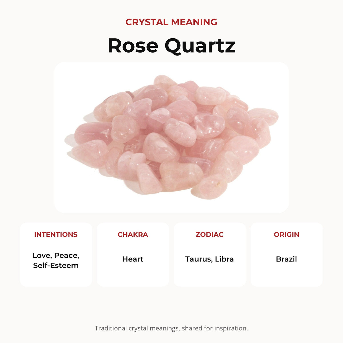 Rose Quartz Tumbled Stones A Quality - Brazil