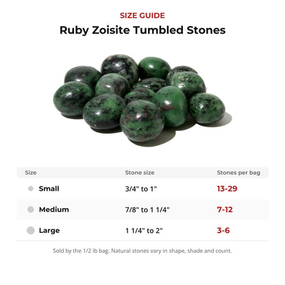 Ruby Zoisite Tumbled Stones