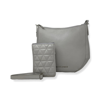 Sac à main en Cuir Perlé, 2-en-1, Isabelle