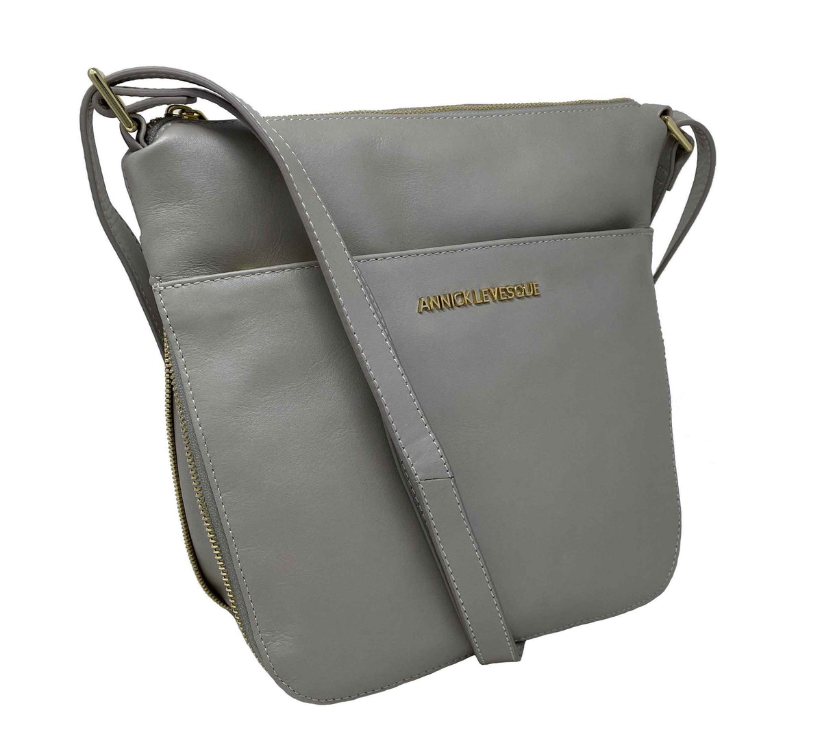 Sac à main en cuir véritable transformable perlé | Josée