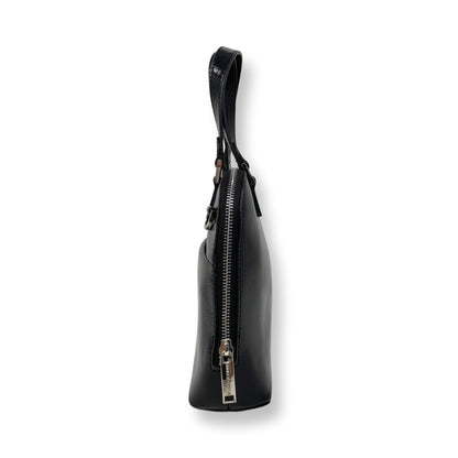 Sac à Main en Cuir Vernis Noir | Justine