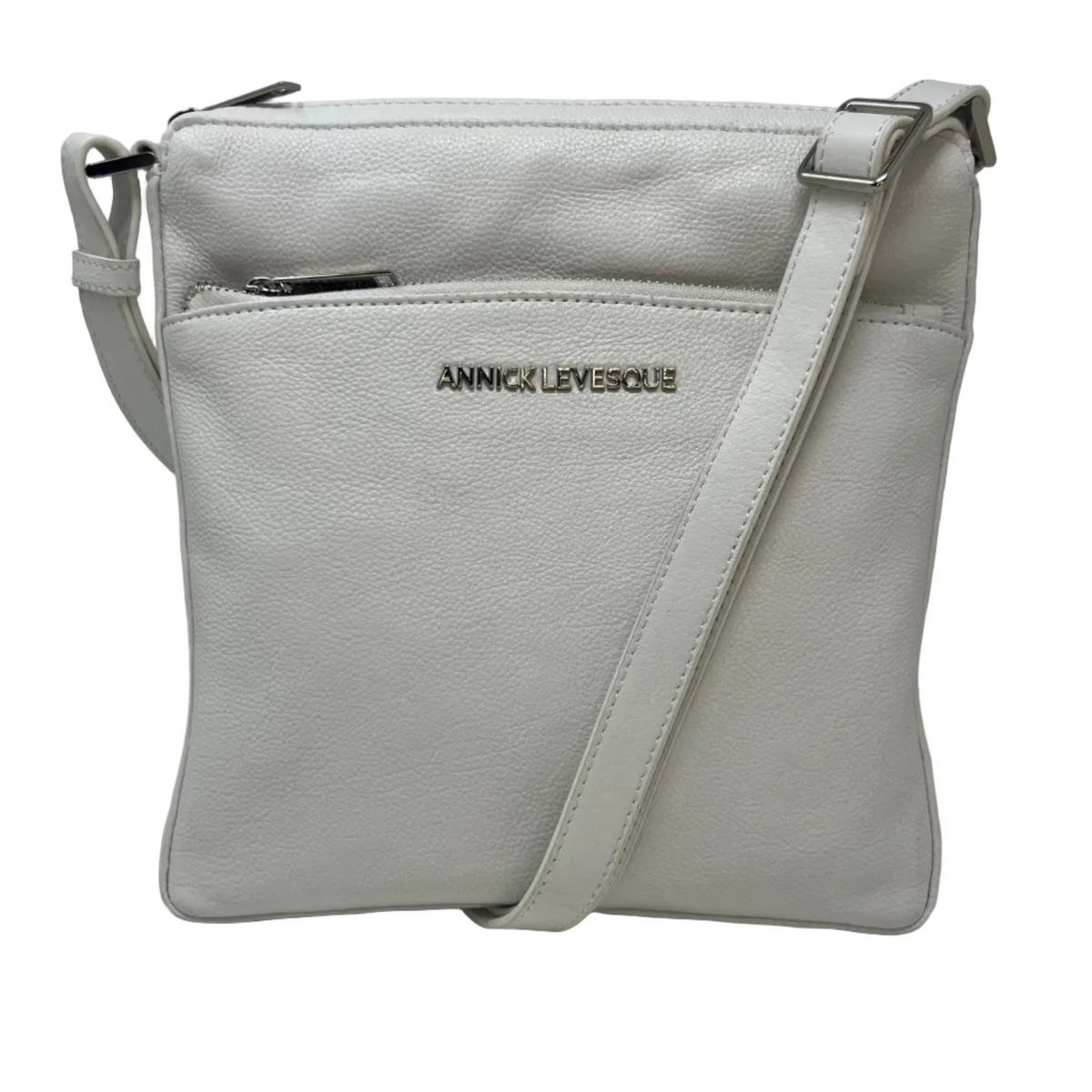 Sac à bandoulière en cuir blanc | Gisèle