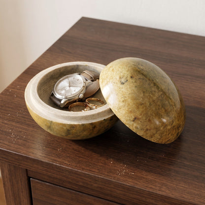 Soapstone Trinket Box - 4" Wide