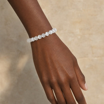 Selenite Round Bracelet - 8mm