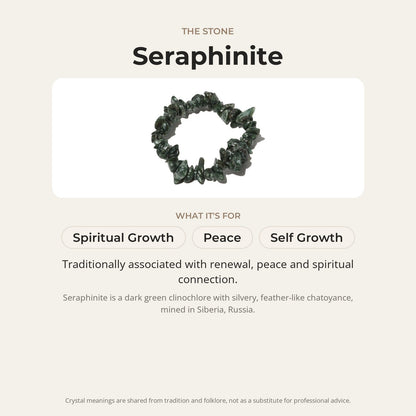 Seraphinite Chip Bead Bracelet