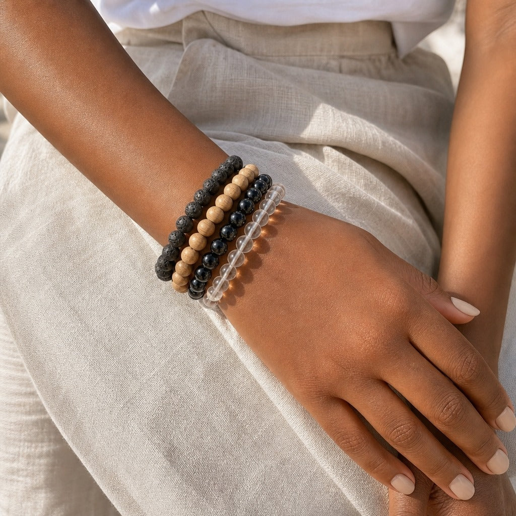 Shungite Bracelet Round - 10mm