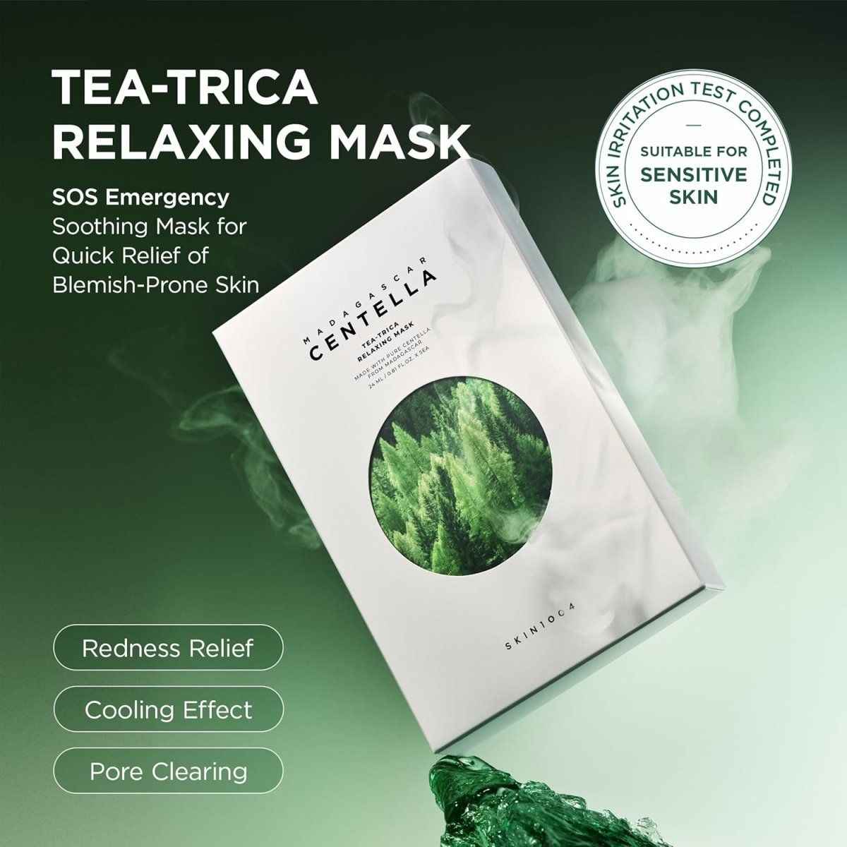SKIN1004 Madagascar Centella Tea-Trica Relaxing Mask 24ml - 5 Masks