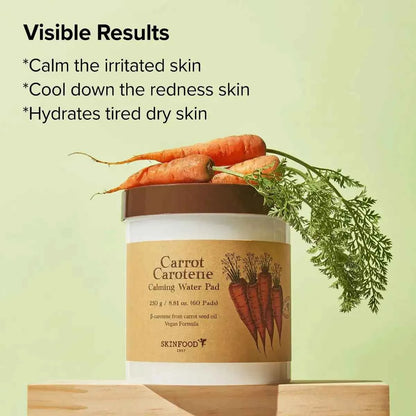 SKINFOOD Carrot Carotene Calming Water Pad 250ml / 60pads