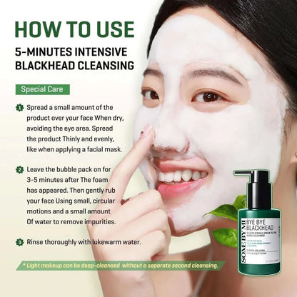 SOME BY MI Bye Bye Blackhead 30 Days Miracle Green Tea Tox Bubble Cleanser 120g