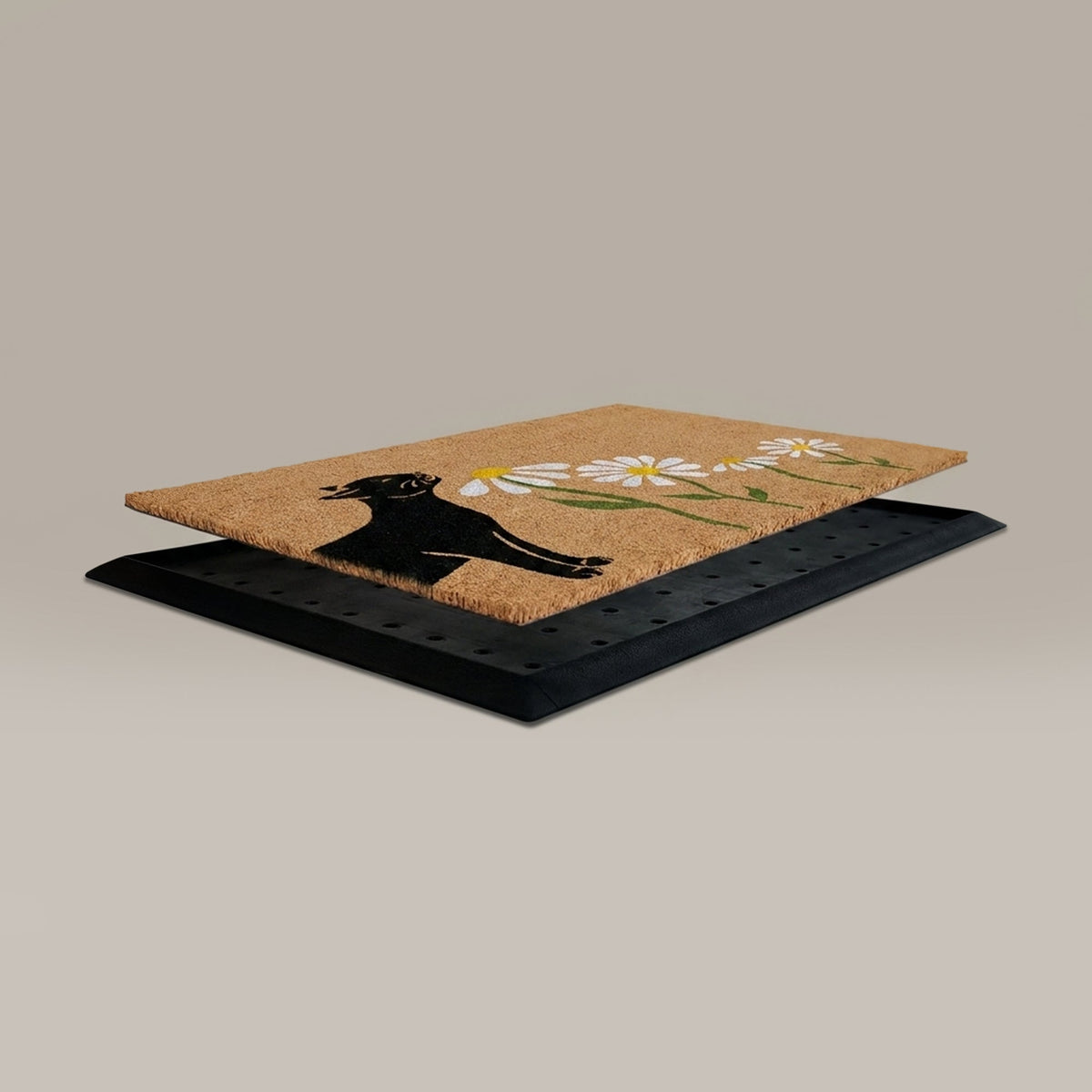 spring kitty rectangular doormat set