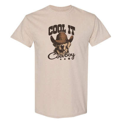 T-shirt "Cool it cowboy" imprimé