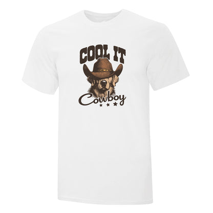 T-shirt "Cool it cowboy" imprimé