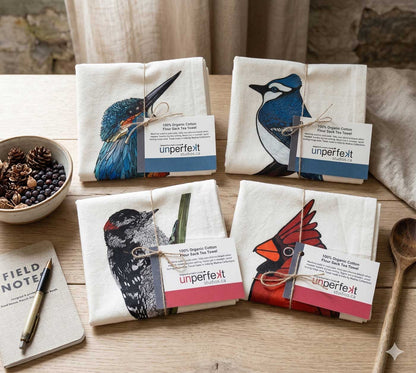 Flour Sack Tea Towel - 100% Organic Cotton - Cardinal
