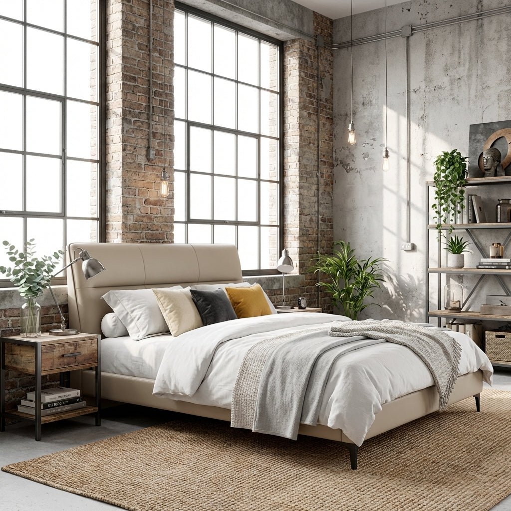 Haven Premium Faux Leather Platform Bed