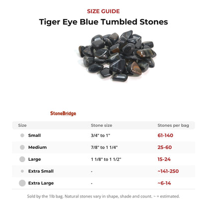 Tiger Eye Blue Tumbled Stones