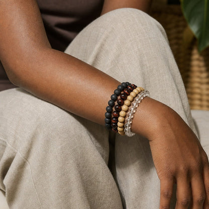 Tiger's Eye Red Bead Bracelet