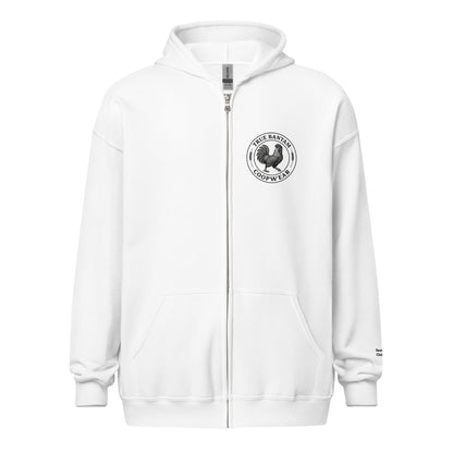 Chickasaurous Battle Unisex heavy blend zip bunny hug (hoodie)