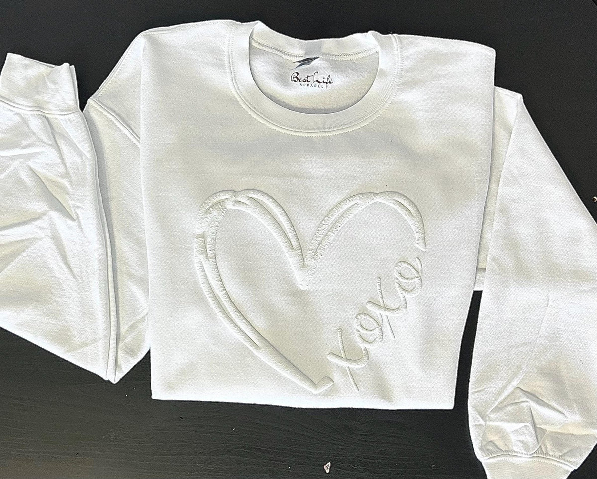 XOXO Embossed Heart Sweatshirt